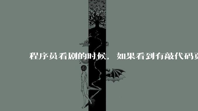 程序员看剧的时候，如果看到有敲代码页面，会暂停看代码吗？
